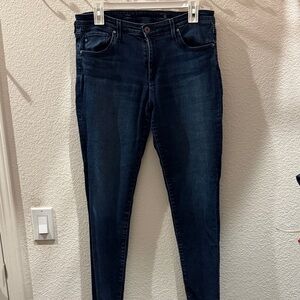 AG Jeans Classic Dark Blue Women's Skinny Jeans